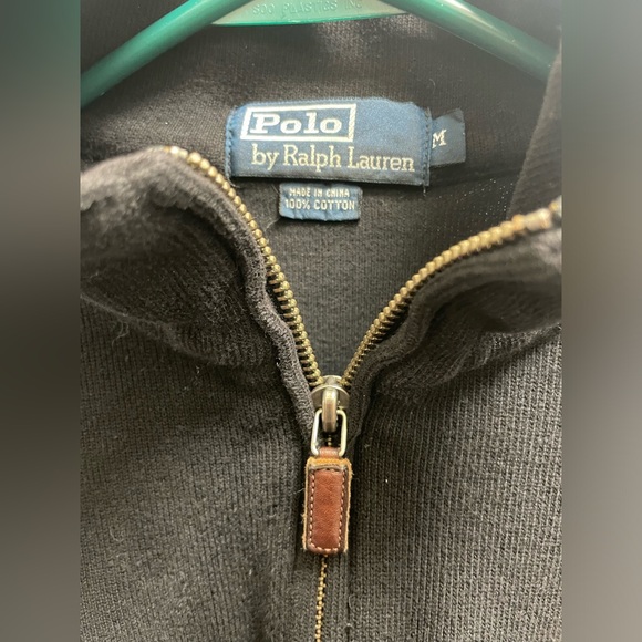 Men’s Polo Ralph Lauren Black Half Zip Sweater Size Medium - Picture 4 of 4